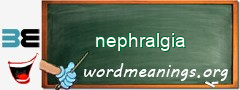 WordMeaning blackboard for nephralgia